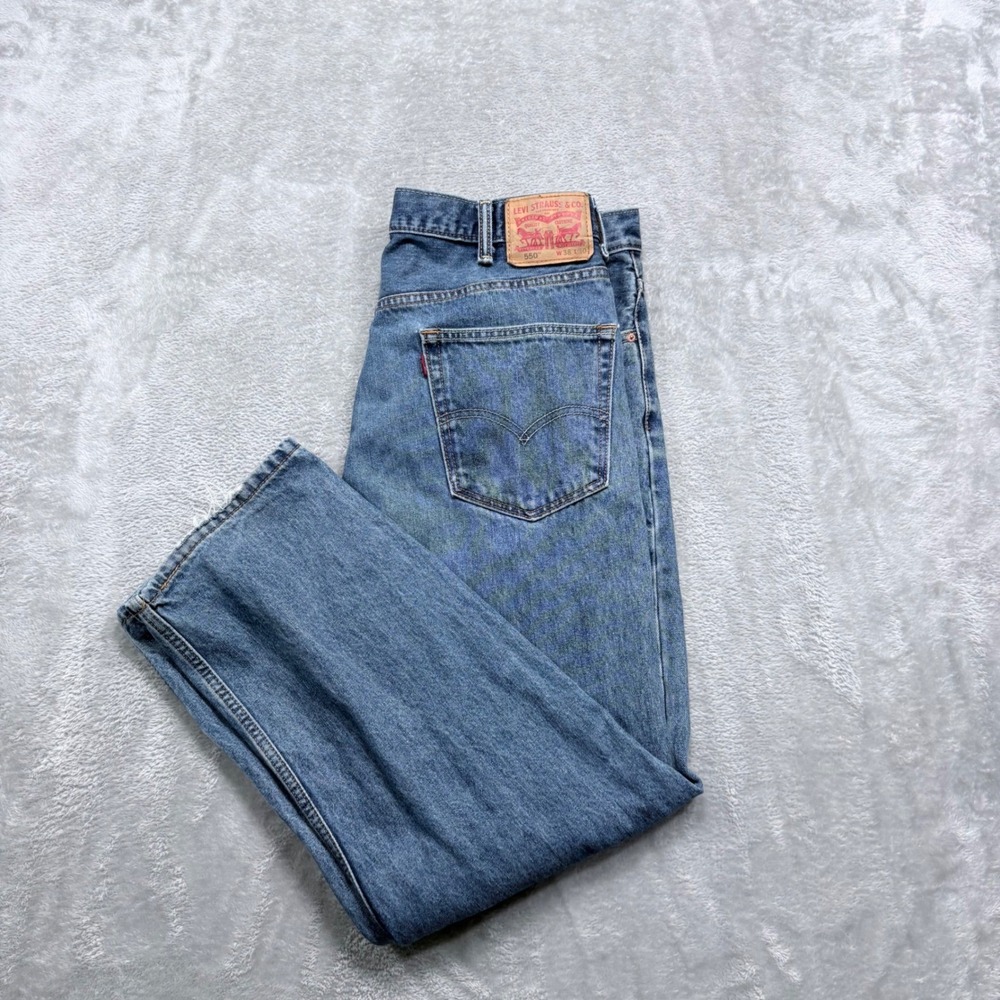 Levi's 550 Relaxed Fit Jeans Mens 38x30‎ Blue Medium Wash Tapered Leg